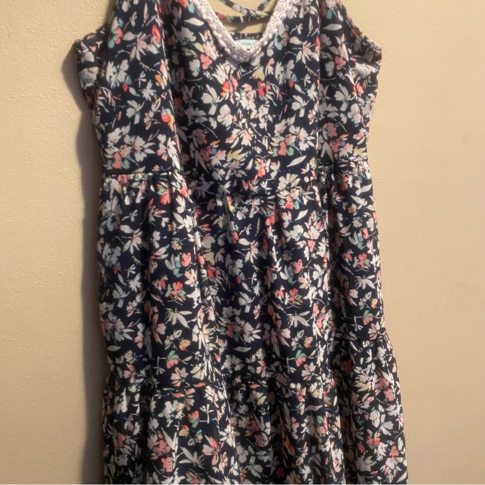 Maurices Floral Lace-Trim Lined Slip Dress Small - Picture 2 of 7